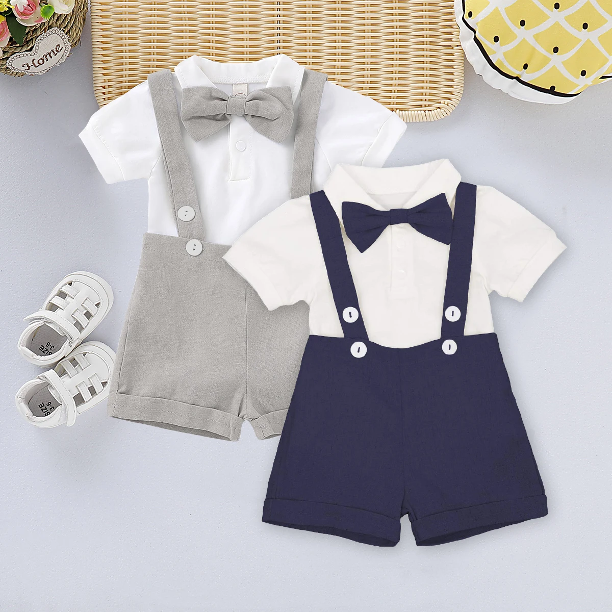 Baby Clothes 1 Year Boys Clothing Sets Summer Baby Suit Gentleman Outfits Clothes Formal Wedding Party Costume Clothes Baby Boy