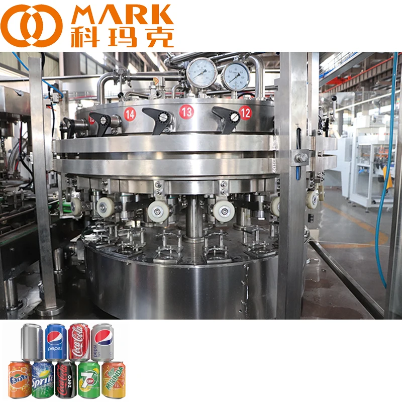 Canning Line 300 cpm 500 ml Beer Can Filling Sealing Machine