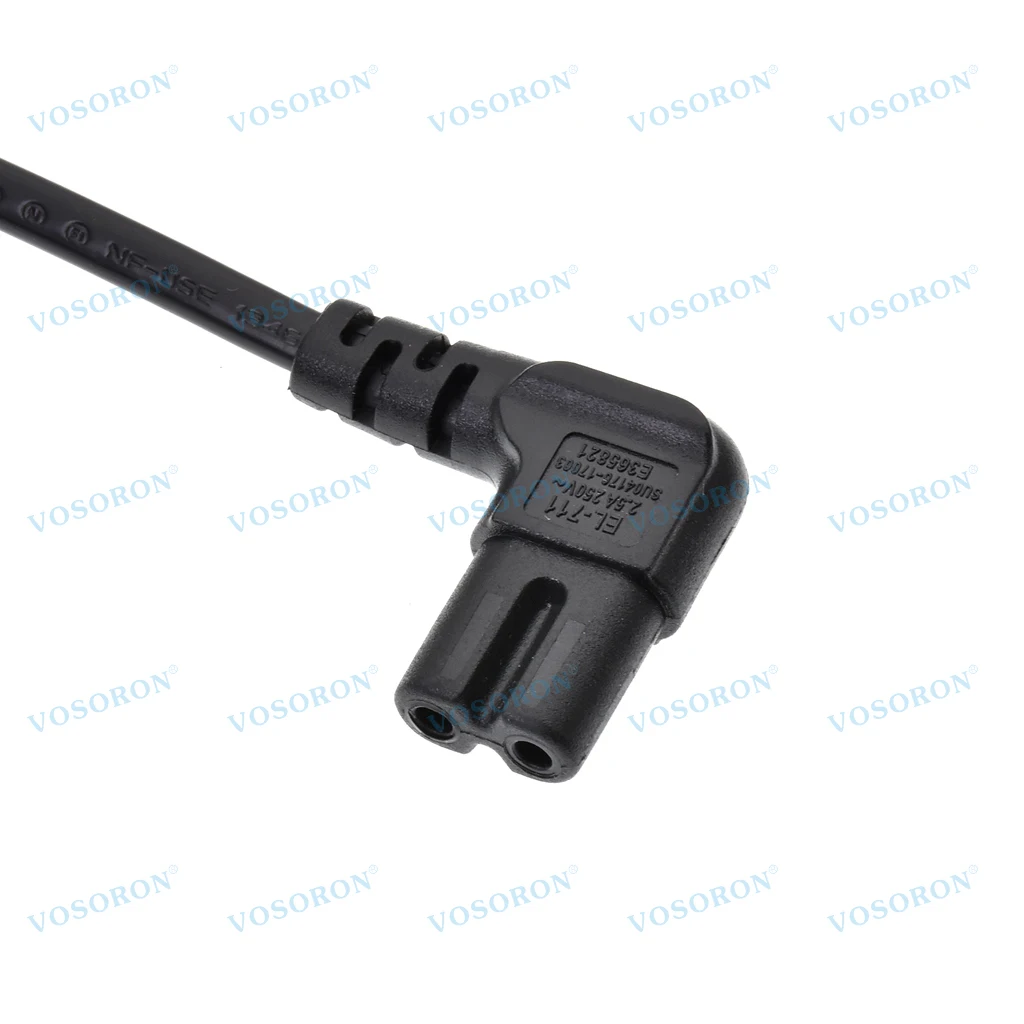 IEC 60320 C8 Plug to L-Shaped C7(Figure 8) Receptacle Male to Female Extension Power Supply Main Adapter Cable