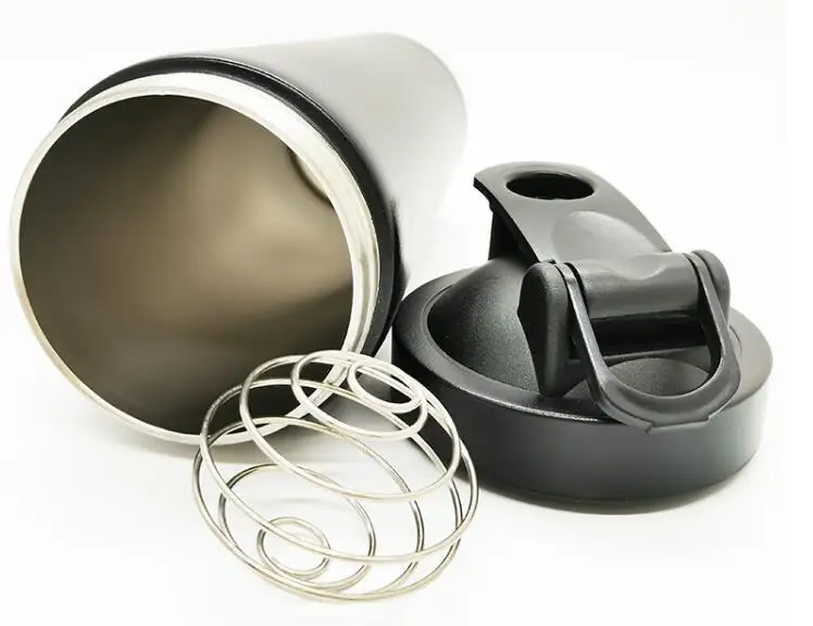 Оптовая продажа с фабрики бутылка-шейкер без бисфенола А шейкер из нержавеющей стали 304 для спортзала герметичный хранения протеиновых продуктов