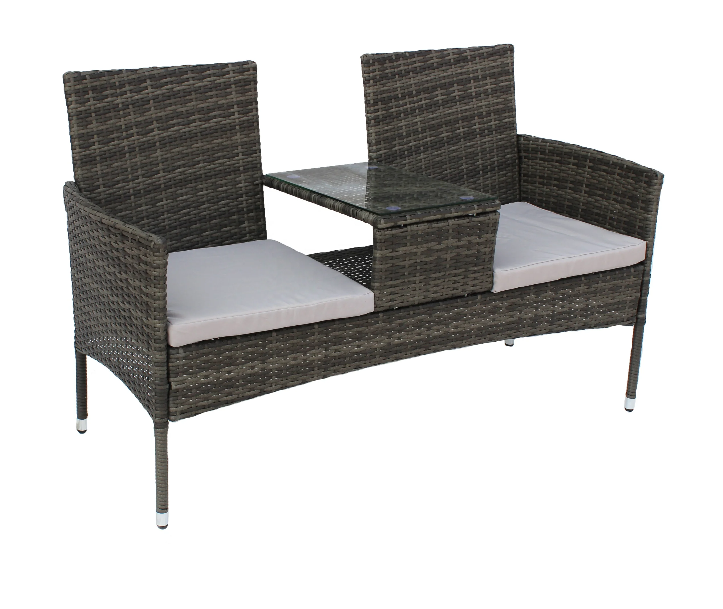 Garden furniture set techno rattan GARDEN ARMCHAIR SET black 3 pcs