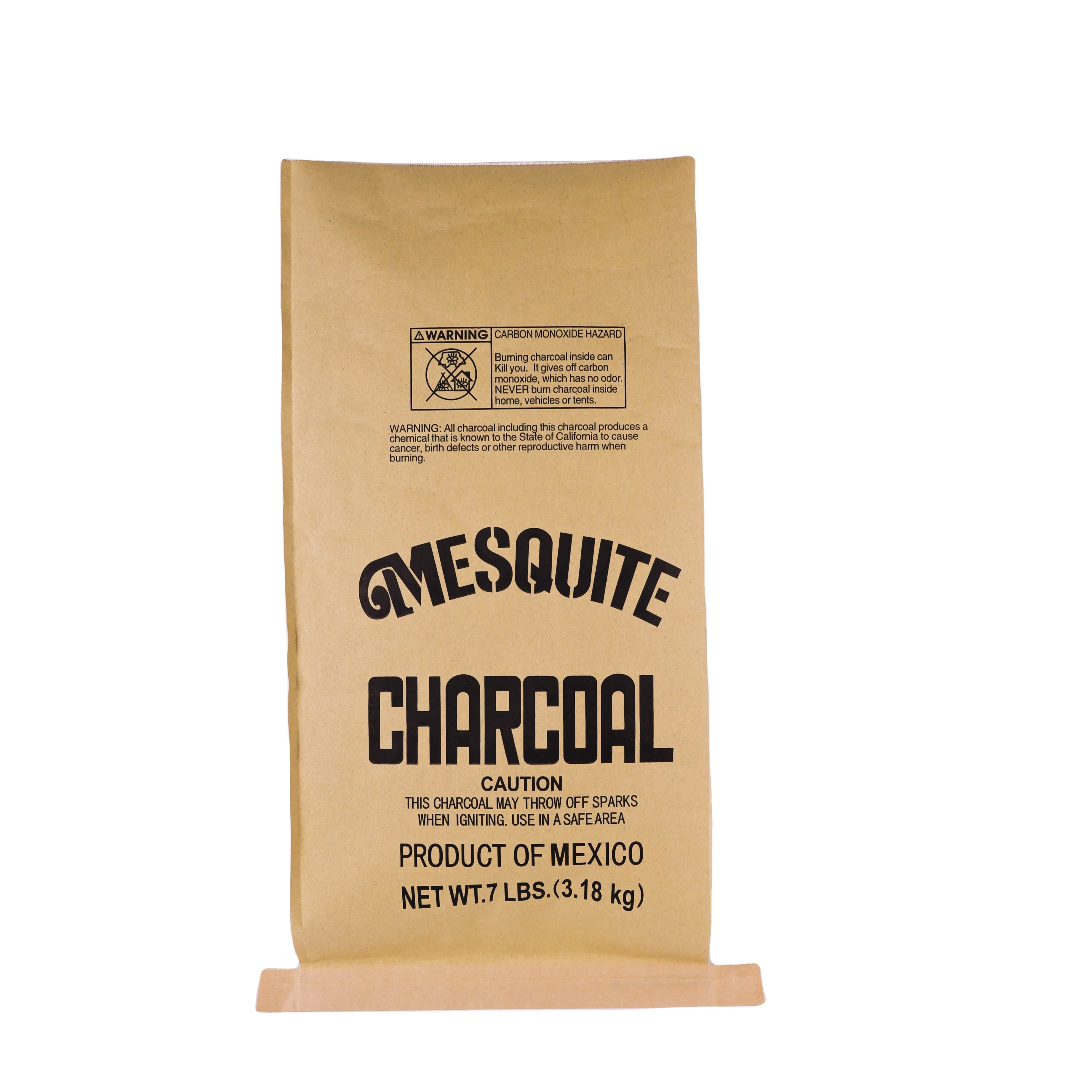 Woven Kraft Paper Bag Coal Package Charcoal Bags Wholesale Logo Custom Briquette Pp Agriculture Heat Seal Standard Accept CN;GUN