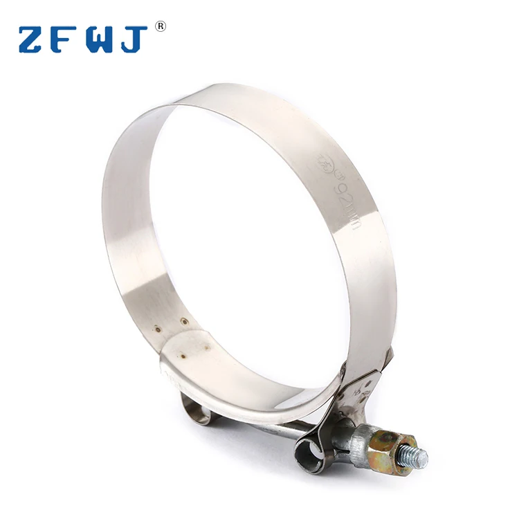72-80mm high strength T bolt band hose clamp