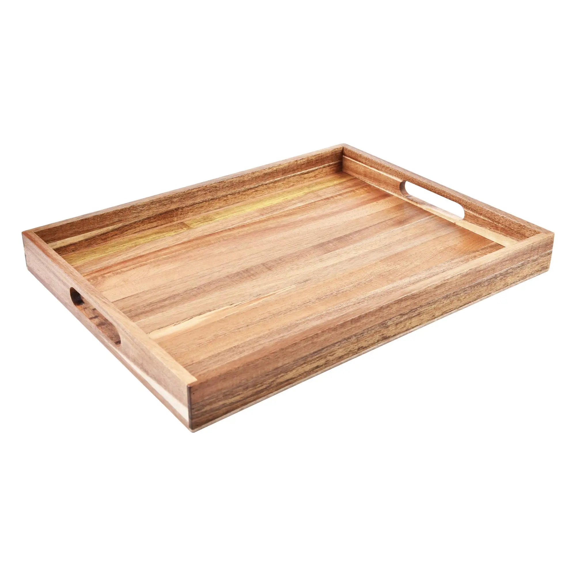 Custom Wooden Food Serving And Decorative Wooden Serving Tray with Handles Decorative Serving Trays Platter for Breakfast in Bed