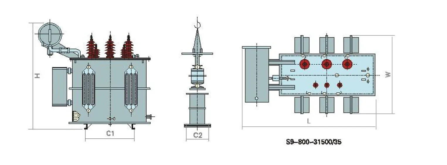 power transformer price S9 Hermetically Sealed Power Transformer of 35kv Three Phase oil immersed power transformer