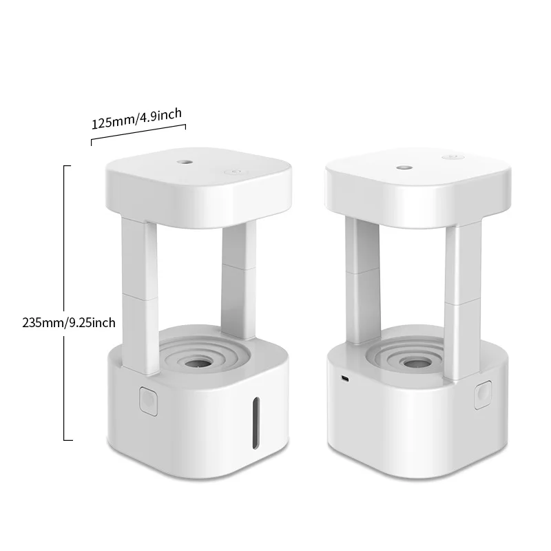 2024 new products 7 colors LED changing night light cool mist big fog water drop anti gravity humidifier ultrasonic humidifier