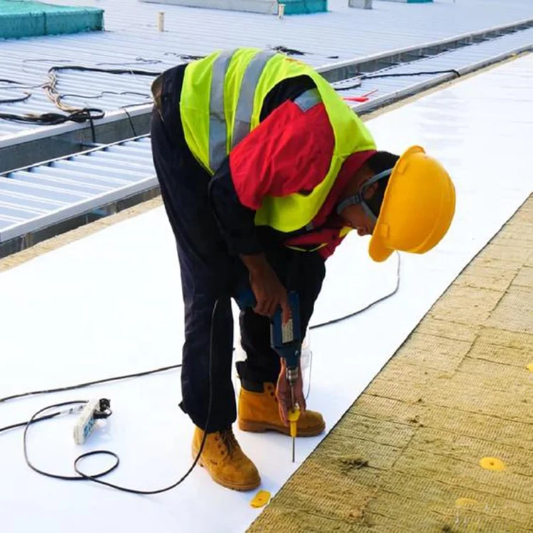 Hot Sale Flat roofing 1.5 mm tpo sheet waterproof membrane coils for roofing  tpo polymer self-adhesive waterproofing membrane