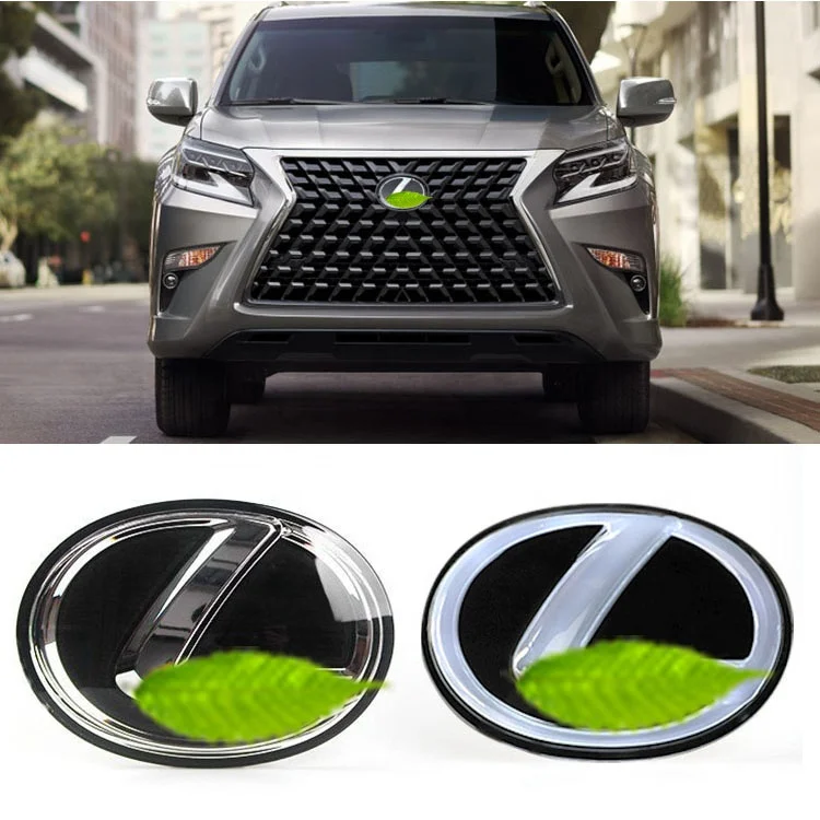 Car Accessories ABS Silver/Black Plating  Grille logo light 5D Car Front Grill Badge Led Logo Light Emblem For Lexus