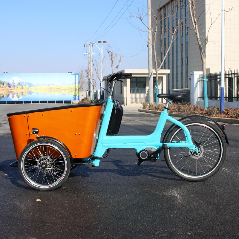 dutch cargo bike 3 wheel electric bicycle three wheels adults cargo bike