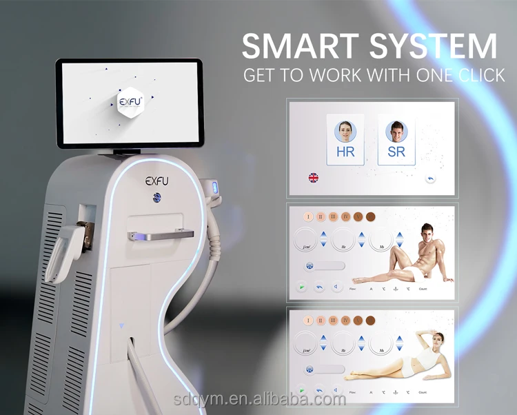 EXFU ICELL Big power 3000W diode laser 755 808 1064 diode laser 808nm hair removal laser hair removal machine price