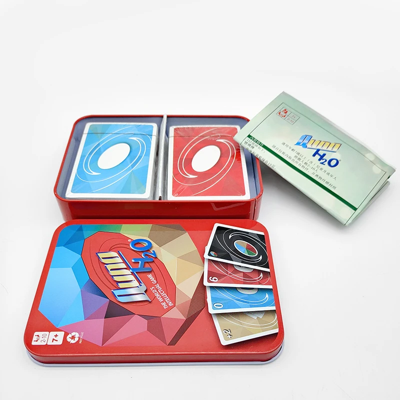 Mattel Games QUno Card Game Family Funny Entertainment Board Game Fun Poker Playing Cards With Metal Box For Children And Adults