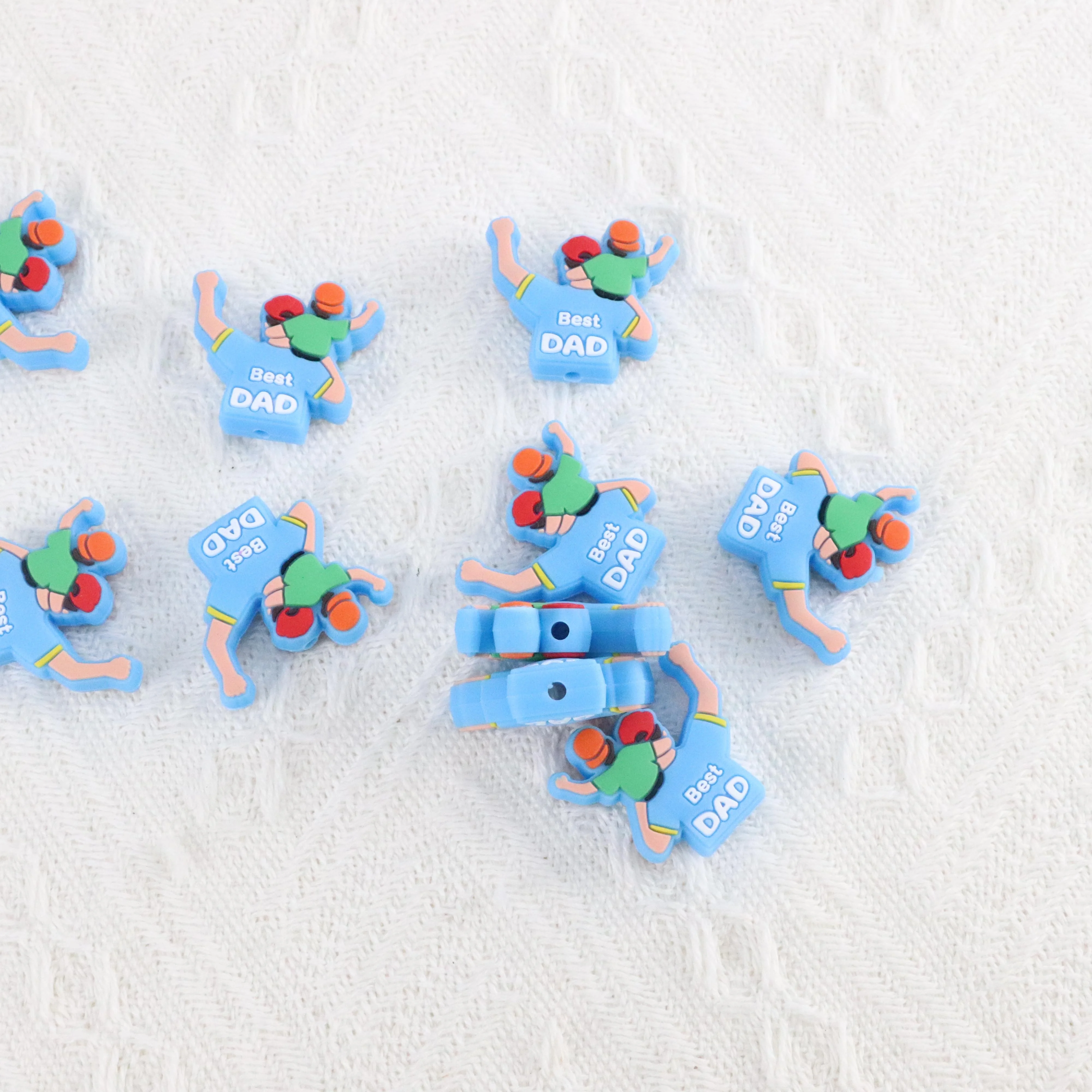 BPA Free DIY For Pen Making Pacifier Necklace Jewelry Chewable Nursing Toys Best DAD Focal Silicone Bead