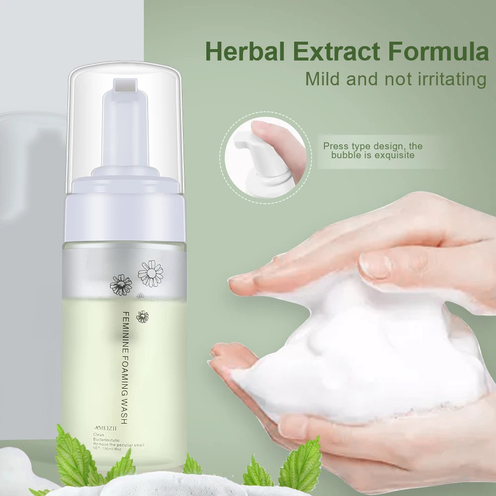 OEM ODM Rose Yoni Wash Feminine Hygiene Care Cleansing Mousse PH Balanced Vagina Cleanser Female Intimate Deodorant Foam Cleaner