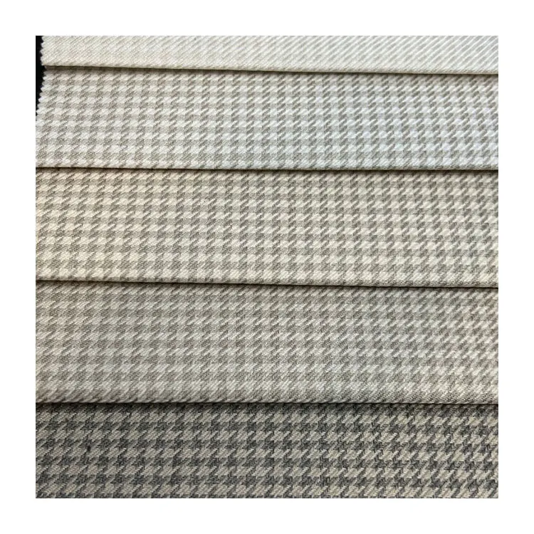2176#Wholesale 100 Polyester Linen Fabric Houndstooth Sofa Linen Fabric For Sofa Cheap Fabric