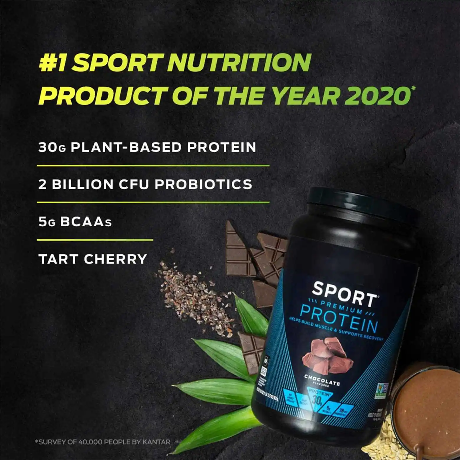 OEM ODM Vanilla Flavor Premium Keto Friendly Vegan Organic Plant Based Sport BCAAs Protein Powder