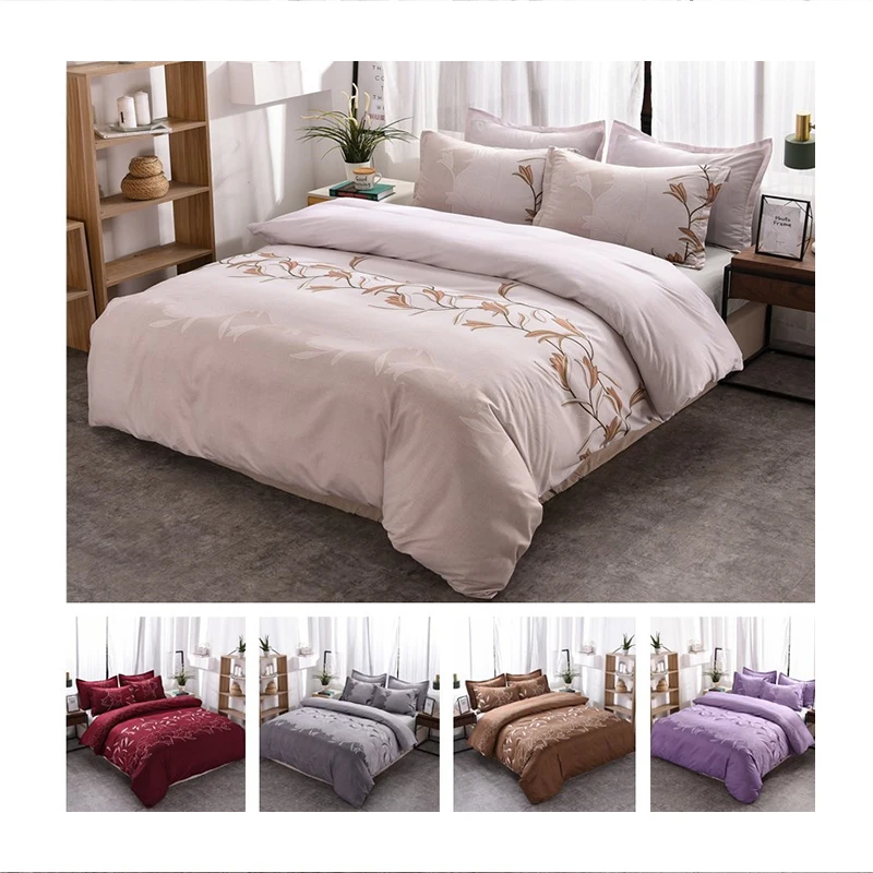 Customized  Bedsheet Beddings 100% Polyester Duvet Cover and Pillow case Bed Sets Bed Without Sheet