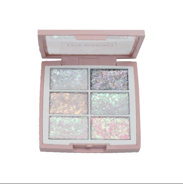 6 Colors Monochrome Potato Mashed Eyeshadow Glitter Shimmer Shining Lasting Matte Metallic Eye Shadow Cosmetic