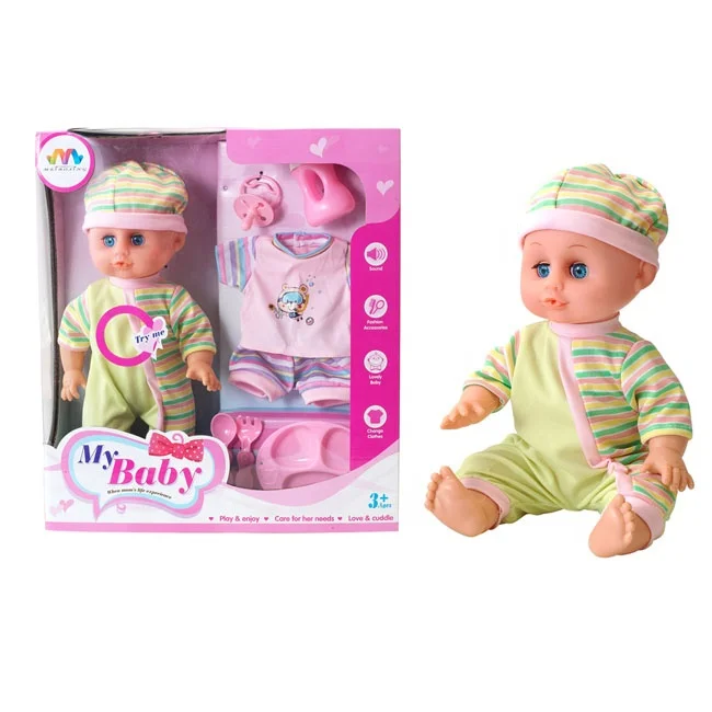 Hot sales lifelike 16 inch baby boy doll baby doll for girl