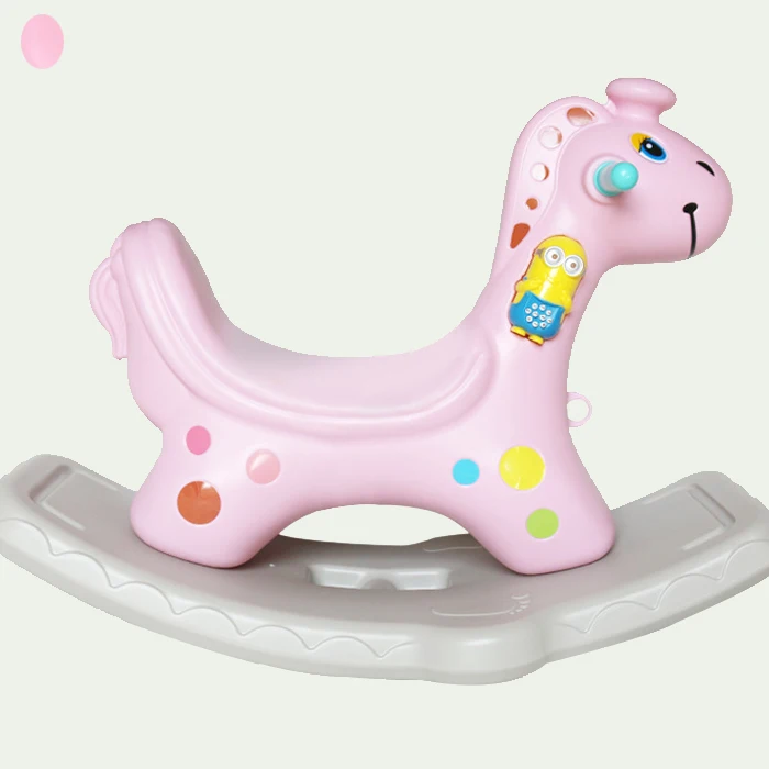 
Creative Mother and son snake wooden baby plastic musical electric rocking chair rocking horse plush stuffed animal toys 