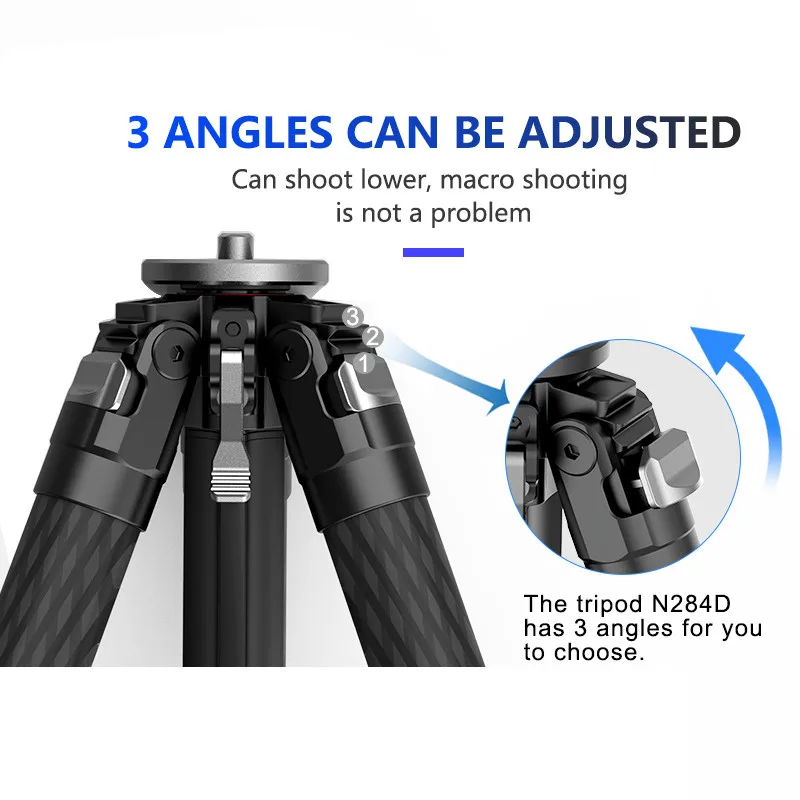 OBO 1.2kg Photography Portable Tactical Tripod Carbon Fiber Professional Camera Tripod with Quick Locking System