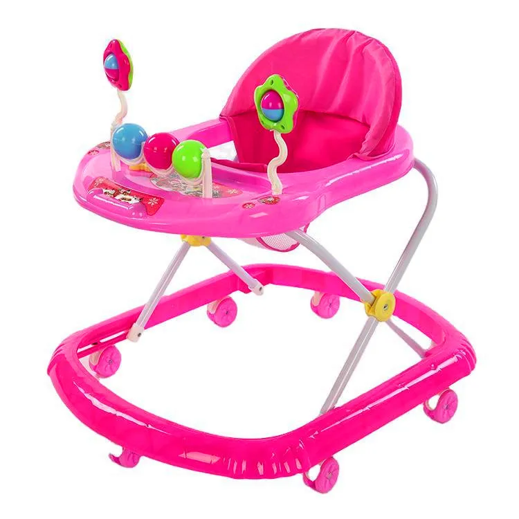 Baby walker anti-O-leg anti-rollover music starter folding baby walker