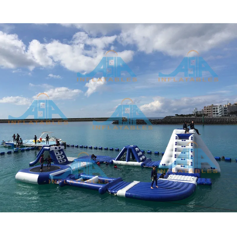 Custom Aqua Park Used Floating inflatable floating water park Water Games Jumping Bouncer gonflable water park