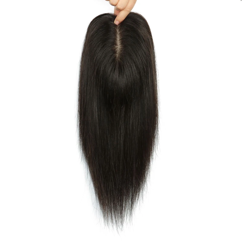 Wholesale Factory Human Hair Toupee For Women Virgin European Human Hair Toppers Natural Color Silk Base Toupee