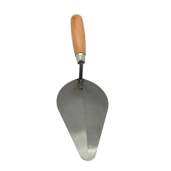 10' Carbon Steel Blade natural color Wooden Handle Bricklaying Trowel Garden Tools concrete tool