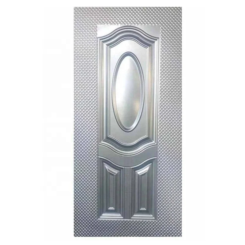 Steel door skin cold-rolled plate iron sheet embossed door panel factory anti-theft door storefront