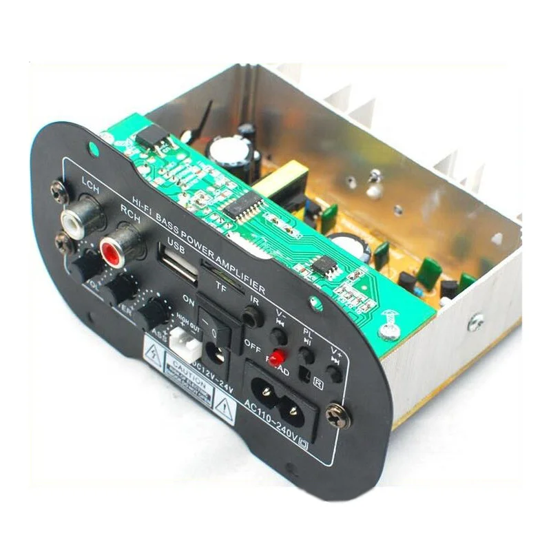 
Taidacent 12V 24V 220V Subwoofer HI-FI Bass Power Amp USB Remote Control Car High Power Bass Amplifier TDA2009 Amplifier Board 