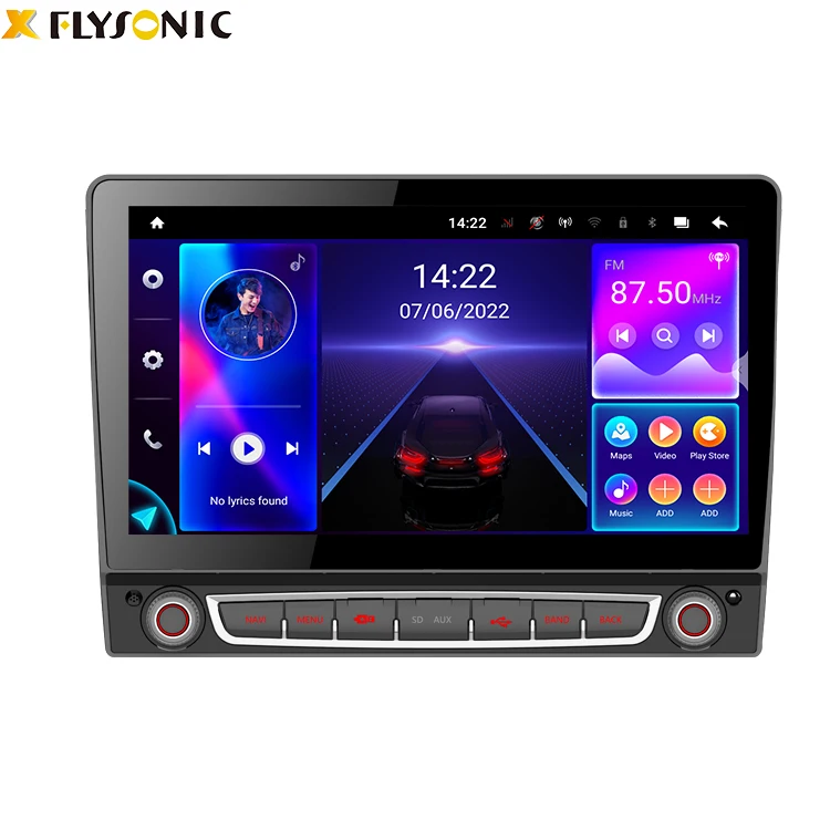 Flysonic 2G RAM 32G ROM 10 Inch System Dashboard Sim Card Stereo Gps Navigation Multimedia Car MP5 Player