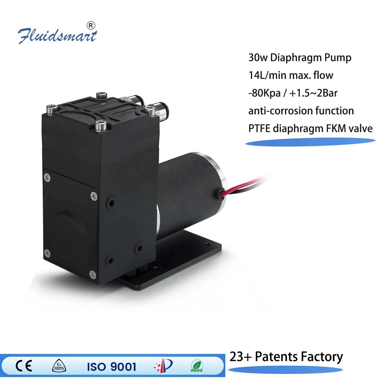 high quality aluminum 24v dc air sampling pump oil free vacuum pump  dc micro vacuum and air diaphragm pump 24 v
