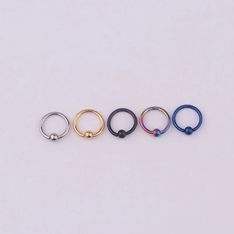 stainless steel piercing jewelry medical surgical steel BCR ring earring tragus nose piercing body piercing jewelry