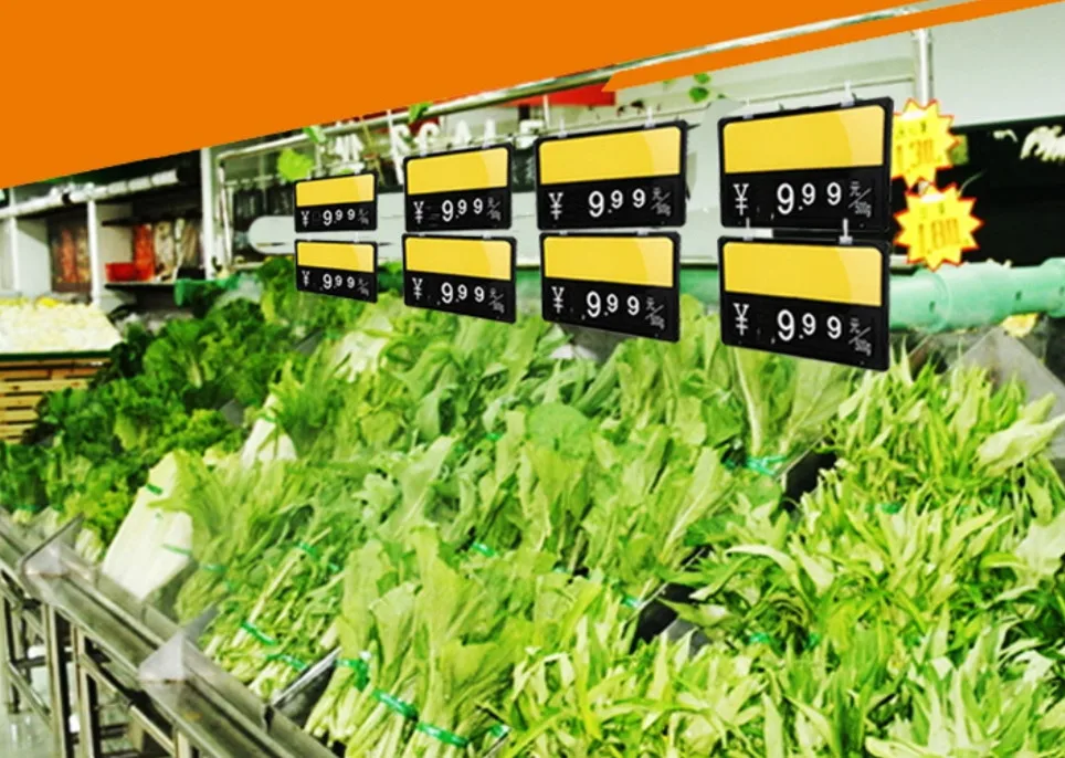 Пластиковый рекламный знак для супермаркета цифровой дисплей подвесной ценовой знак. Ценник фруктов и овощей