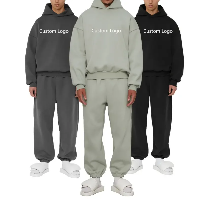 Streetwear Boxy Fit Joggers Men Tracksuit Baggy Tech Fleece Sportswear Tracksuits for Men