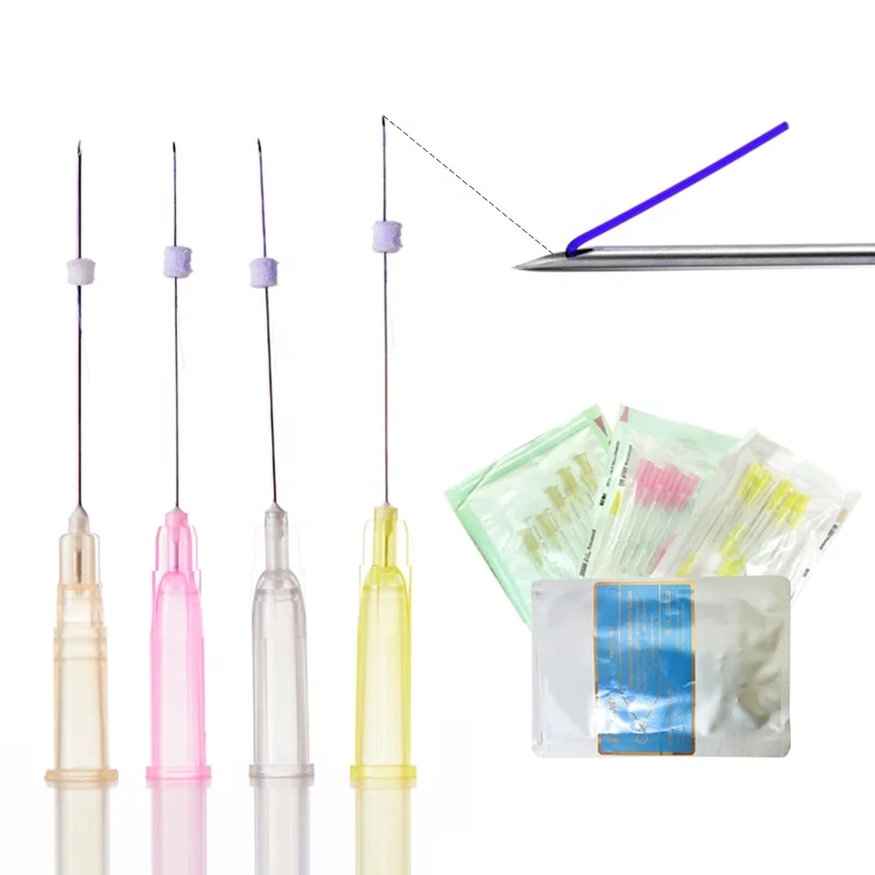 Wholesale face lifting medical skin tightening hilos smooth mono 27G 50mm sharp needle PDO thread