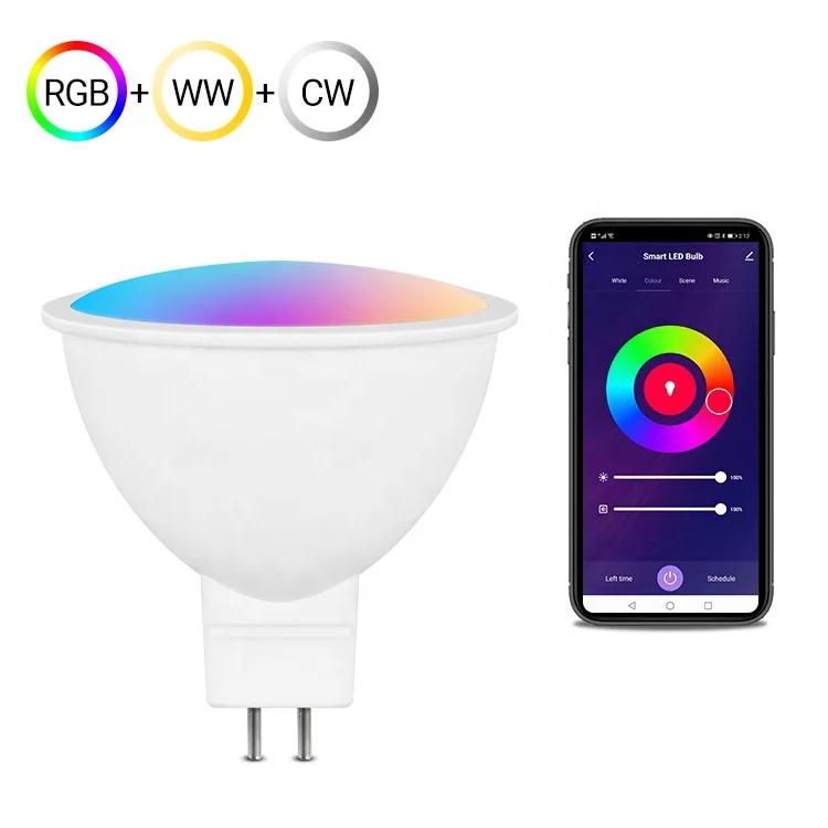 5W 400lm MR16 GU10 GU5.3 Spotlight LED WIFI Tuya Smart Life App Control Voice Control Alexa and Google Assistance Smart LED Bulb
