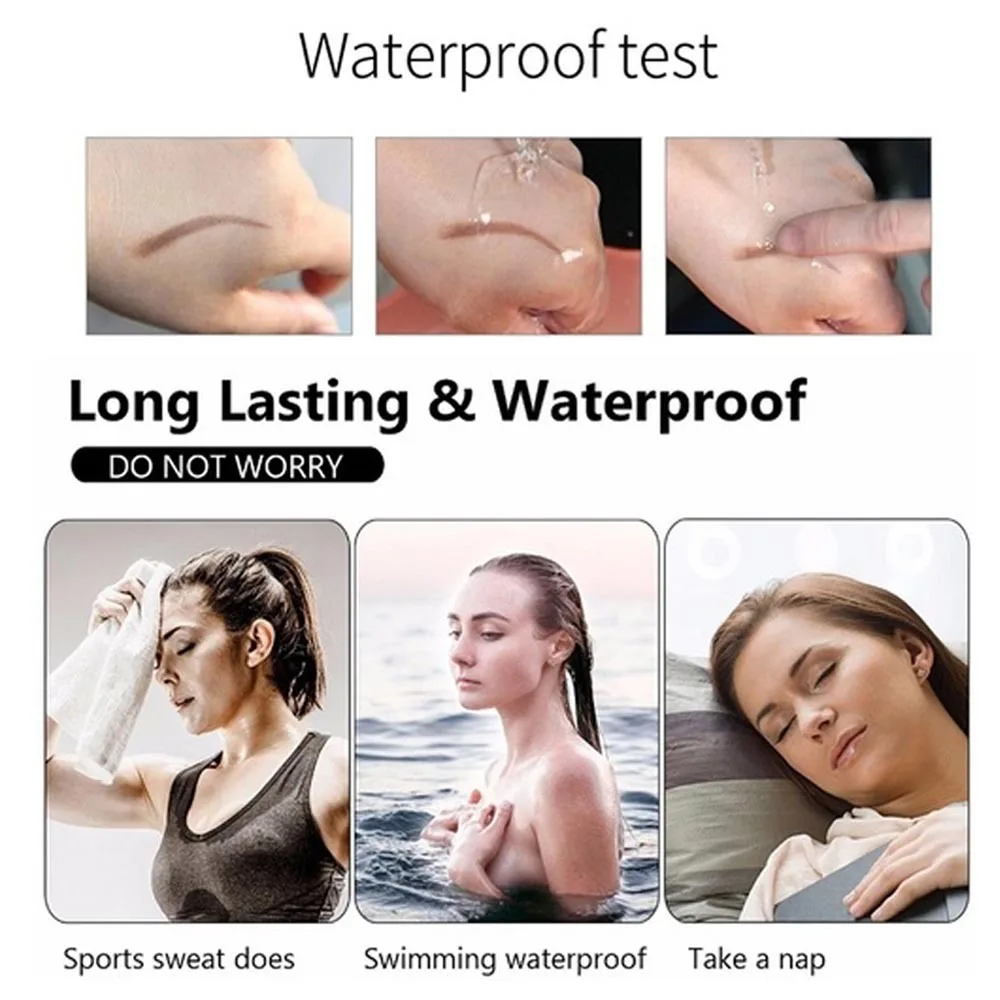 High Quality PMU Eyebrow Contouring Pen Waterproof Microblading Natural Brow Pen with a Micro-Fork Tip Applicator Eyebrow Pencil
