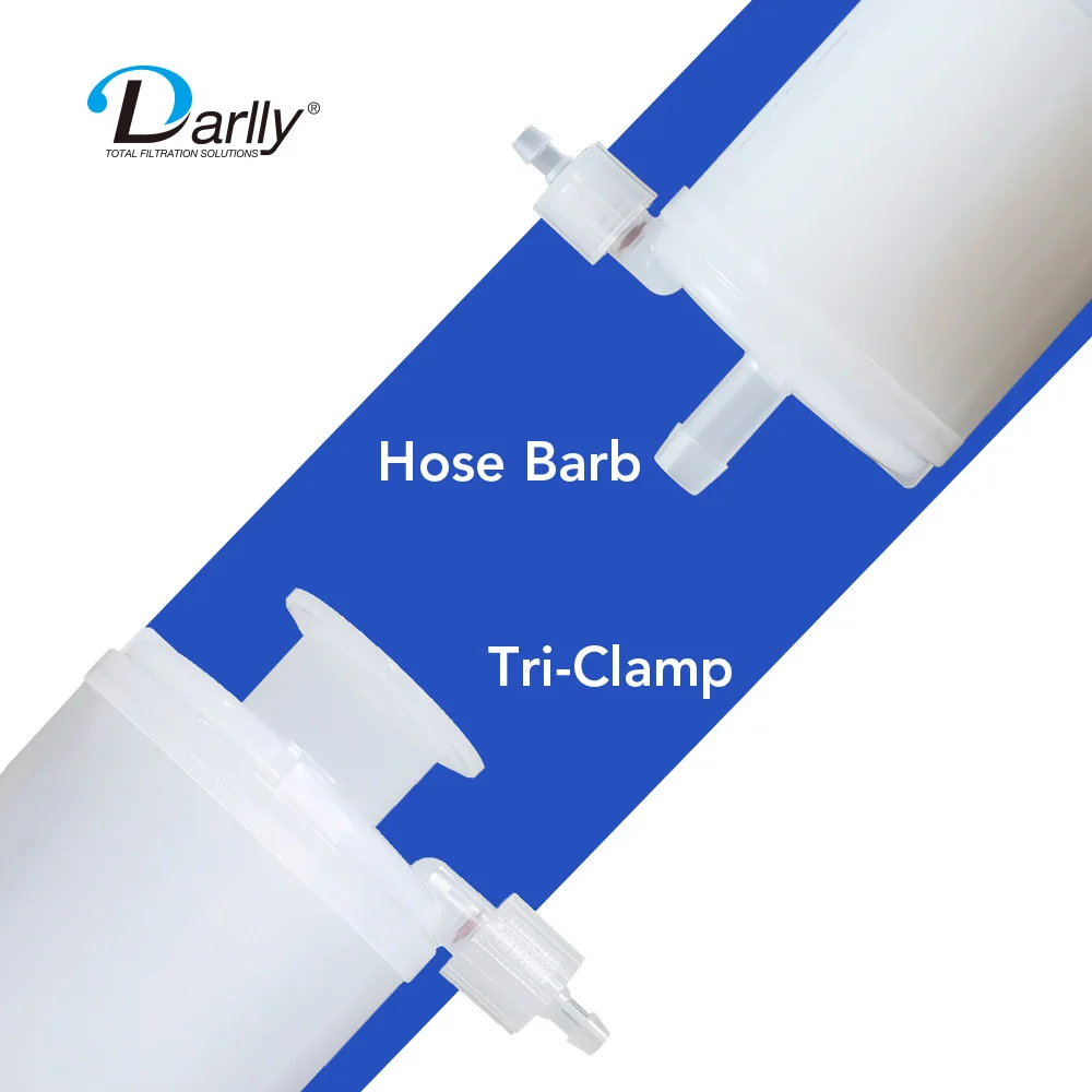 Hydrophilic PES Membrane Filter Cartridge Lab Disposable Capsule Filter Tri Clamp 5 Inch Filters