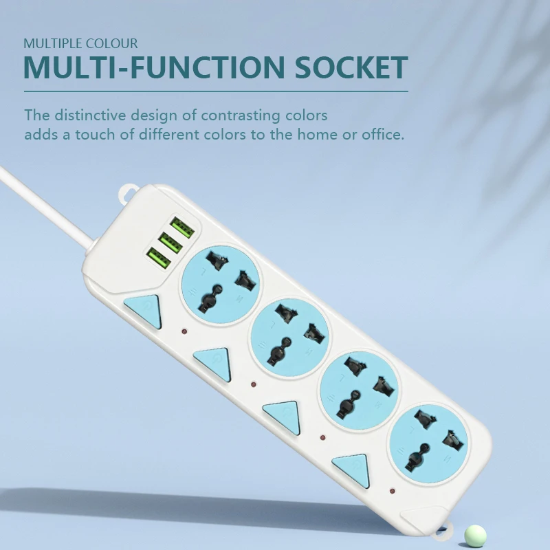 Manufacturers universal standard usb power strip 4 outlet  individual switch 1.5m cable electrical socket extension socket