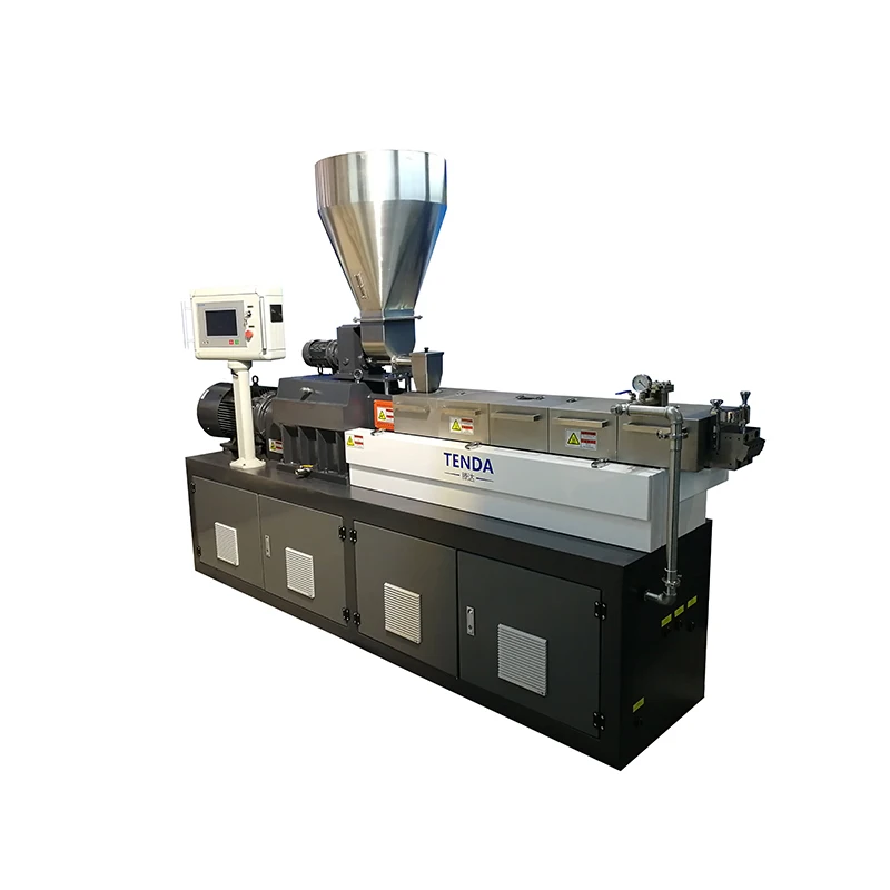 Twin screw lab extruder PA EPDA LLDP PP for granules pelleting