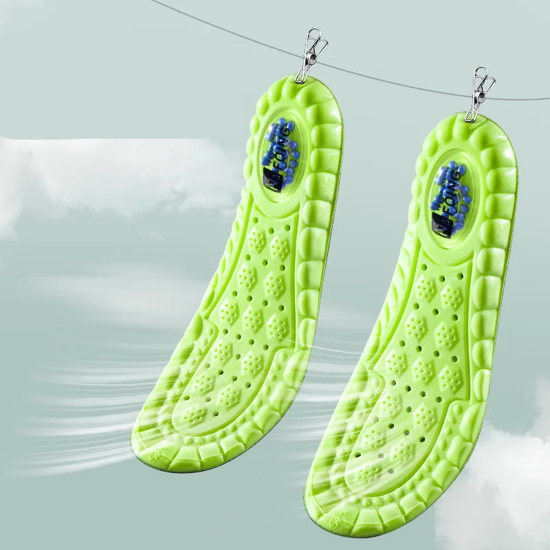 Pu Shock Absorption Massage Sports Insoles Popcorn Insoles Basketball Breathable Sweat Absorbing Argy Wormwood Insoles Wholesale