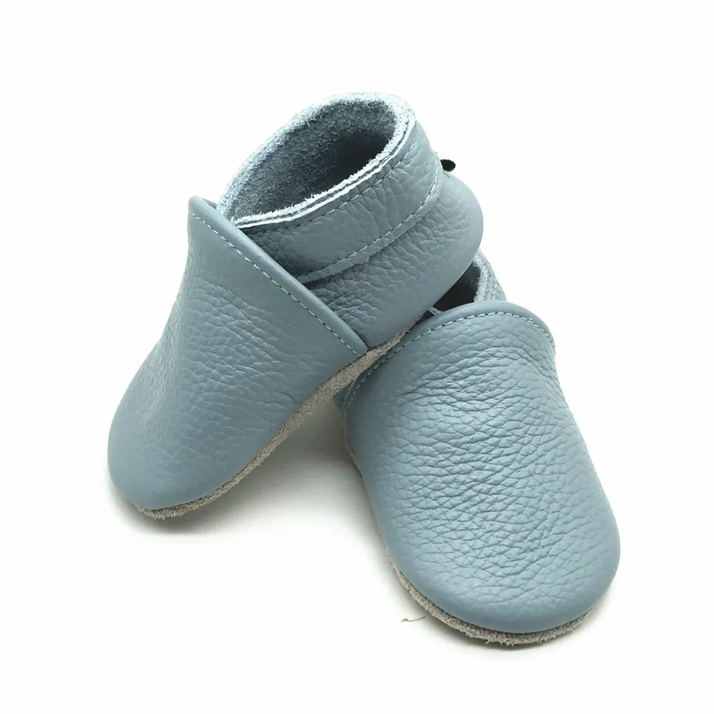 Newborn Baby Cowhide Shoes Solid Winter Warm Non-slip Toddler Infant Leather