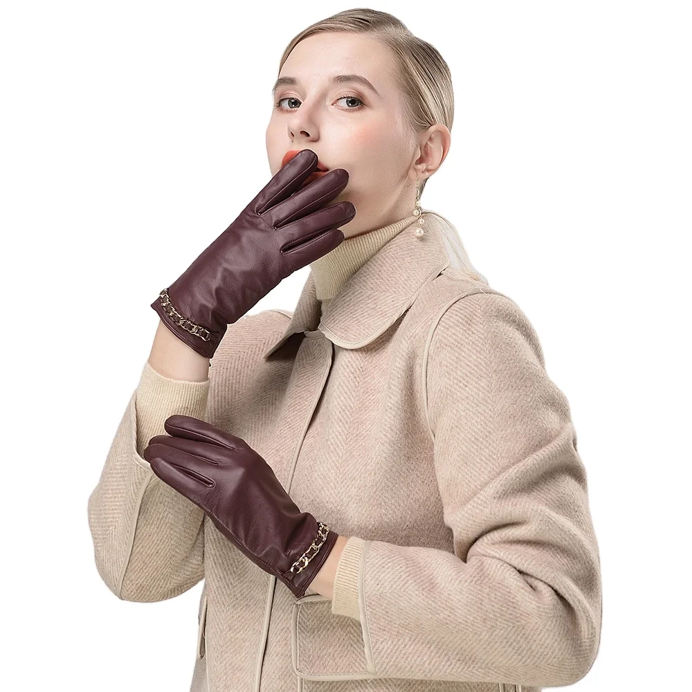 Женский модный цепочкой перчатки для сенсорного экрана