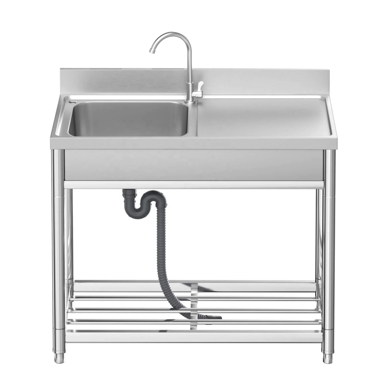 High quality 304 inox commercial stainless steel hand wash sink for kitchen home outdoor use