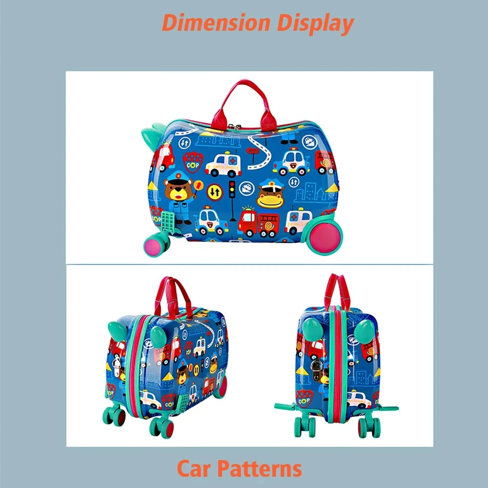 Мультяшный Дорожный чемодан для детей Многофункциональный на колесах со съемным ремешком чемоданы детская тележка