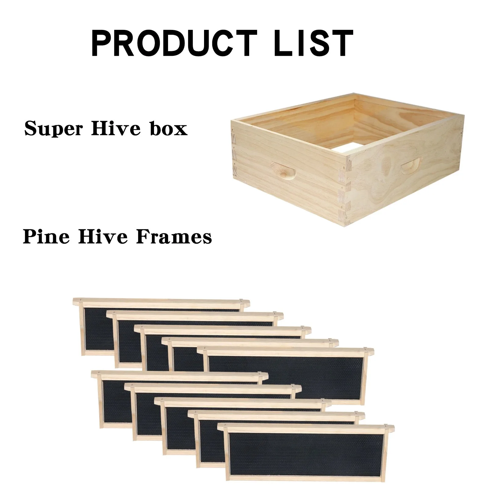 Factory Price Bee Hive Frames Plastic Beeswax Foundation Sheet Wood Bee Hive Box