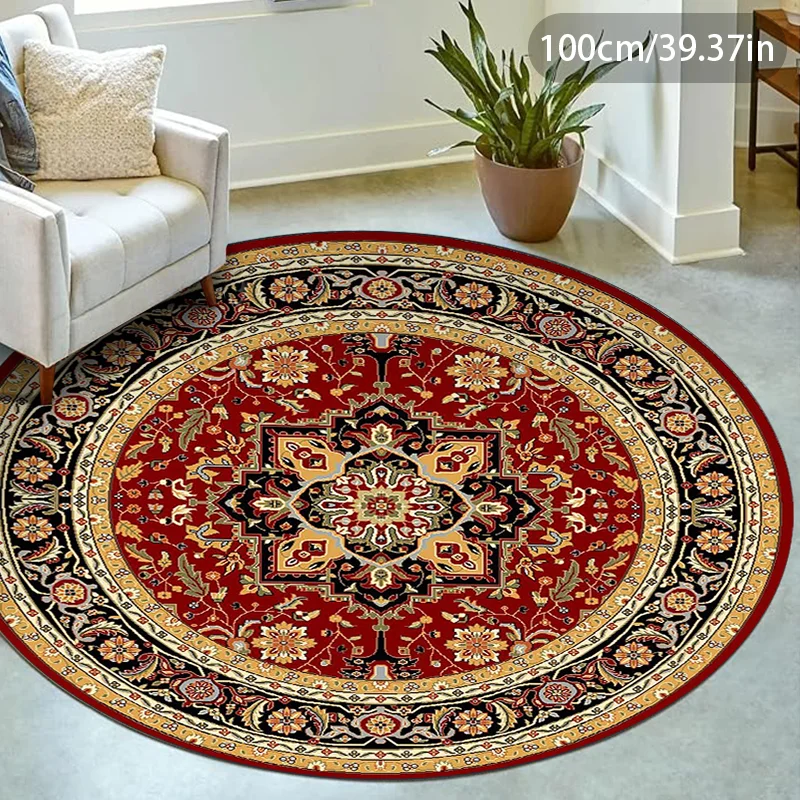 5x7 Modern 3D Printed Polyester Area Rug Boho Style Orange Turkish Red Shaggy Carpet Contemporary Rugs Living Room Home Prayer
