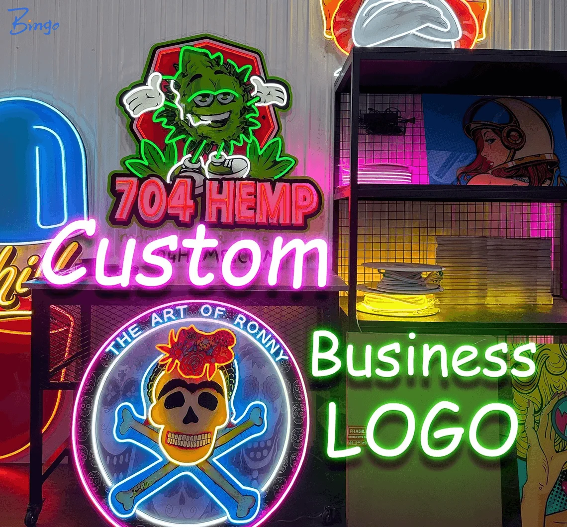 Wholesales customized acrylic uv print illuminated led neon light sign custom logo gaming wall decoration for room
