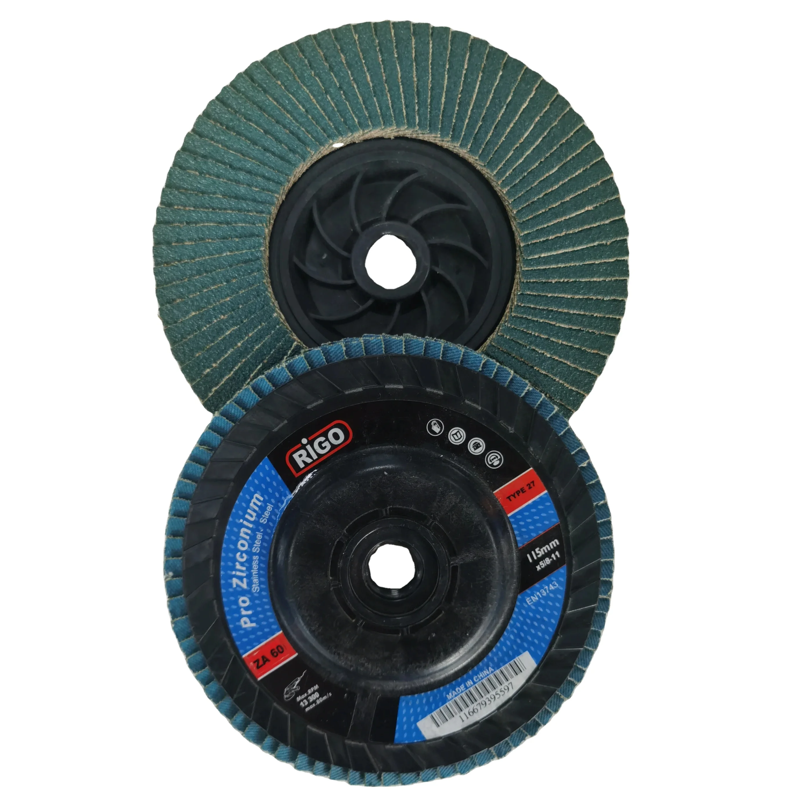 High Zirconia Flap Disc Quick Nylon Plastic Lamellar Grinding Disc with Trimable Plastic Backing for Stainless Steel Grinding